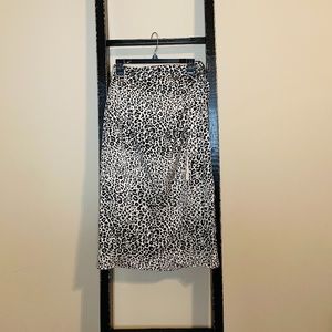 Sabrina Leopard Wrap Midi  Skirt